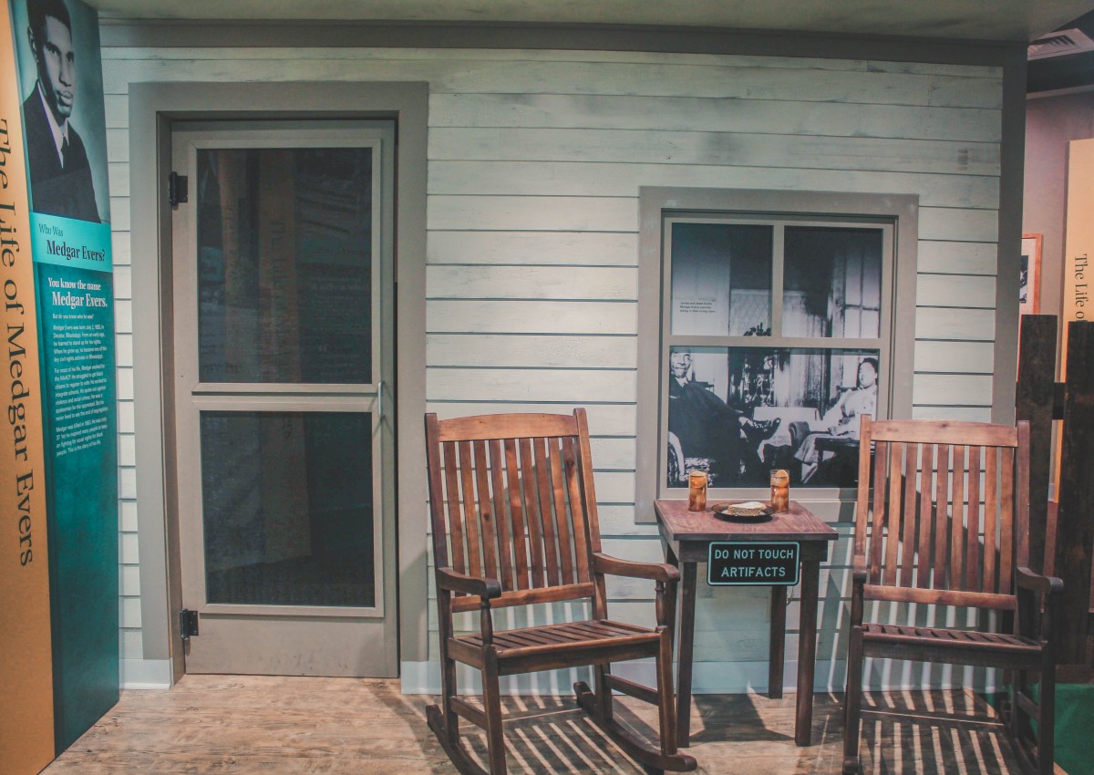 Medgar Evers Home replica as seen in the Smith Robertson Museum in Jackson