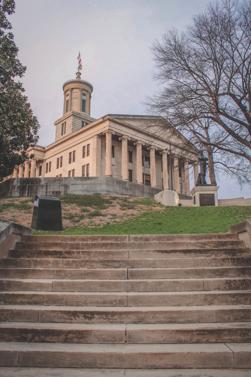 Steps leading up to the Tennessee State Capitol Building