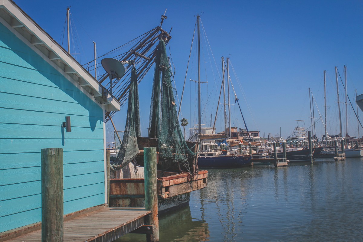 Ships Docked in Rockport, Texas
