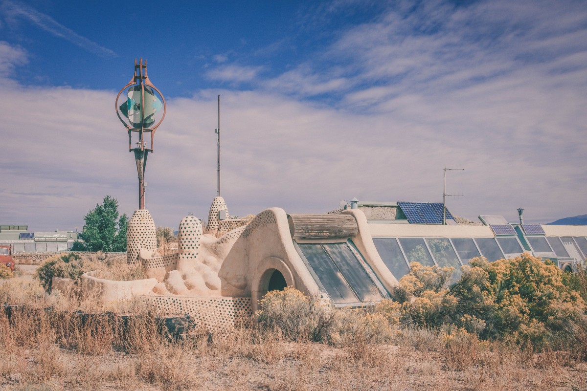 Earthship Biotecture one of the homes/visitor center