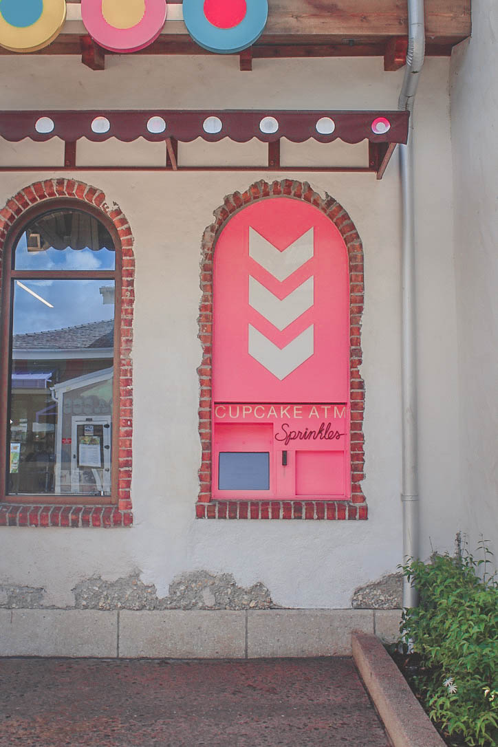 Sprinkles cupcake ATM. Not one of our favorite places to eat in Disney Springs but if it's your first time trying a cupcake ATM, you should :) 