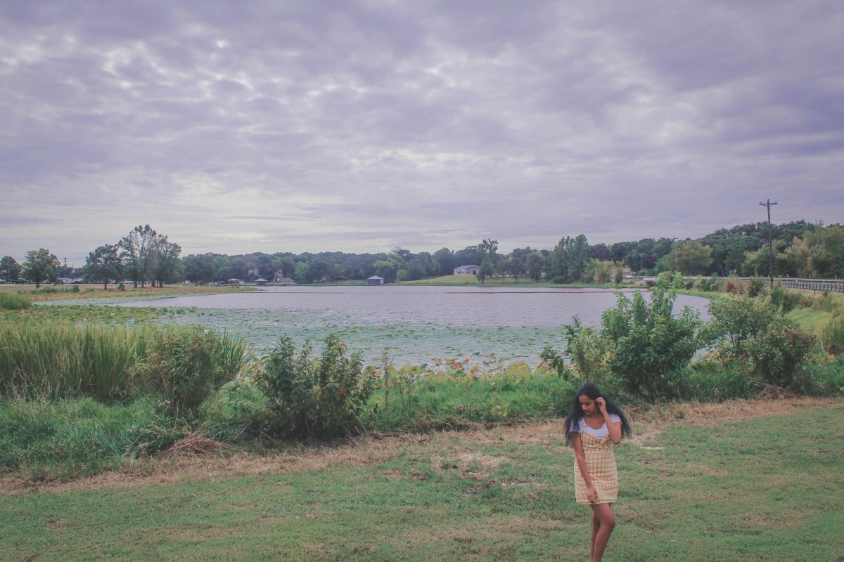 Things to do in East Texas: standing in front of Athens Lake