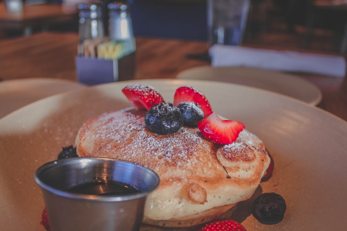 Lemon Ricotta pancakes from  Pacific Table, one of the best places to eat in Fort Worth. 