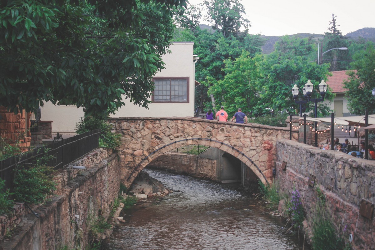 Historic District Manitou Springs Canal With Bridge