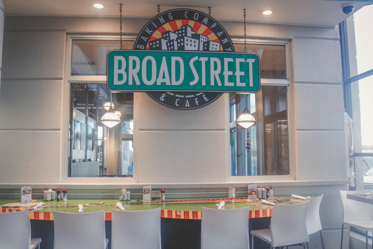 sign for Broad Street Cafe in Jackson