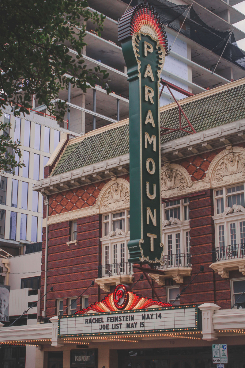 historic Paramount sign in Austin, Texas