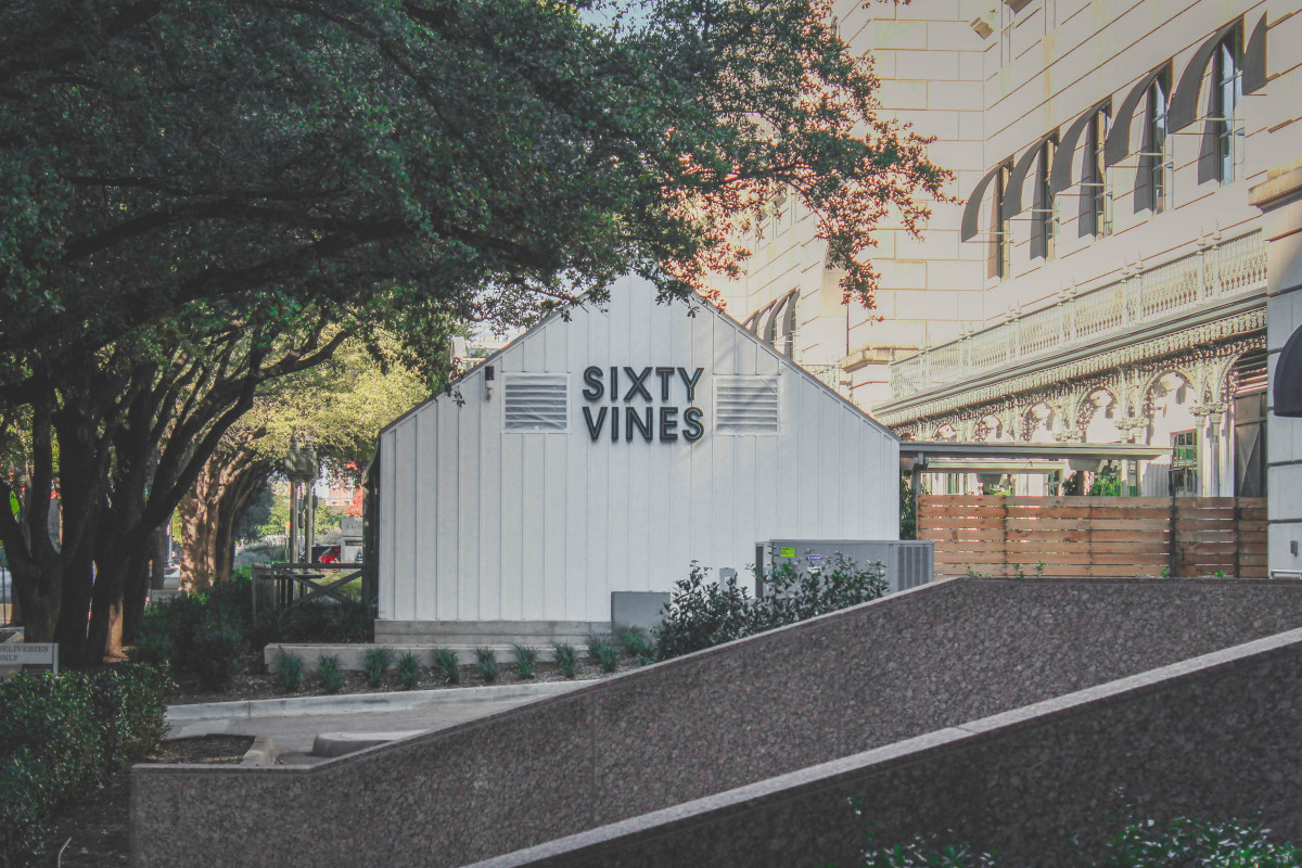 Restaurants in Uptown Dallas include Sixty Vines located next to the Crescent Hotel