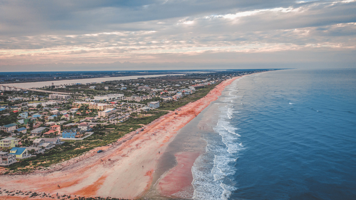 Vilano Beach by drone in St. Augustine, Florida