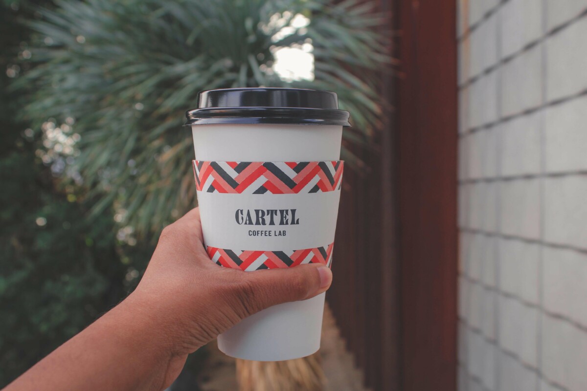 latte from Cartel Coffee Lab, one of the best coffee shops in Palm Springs