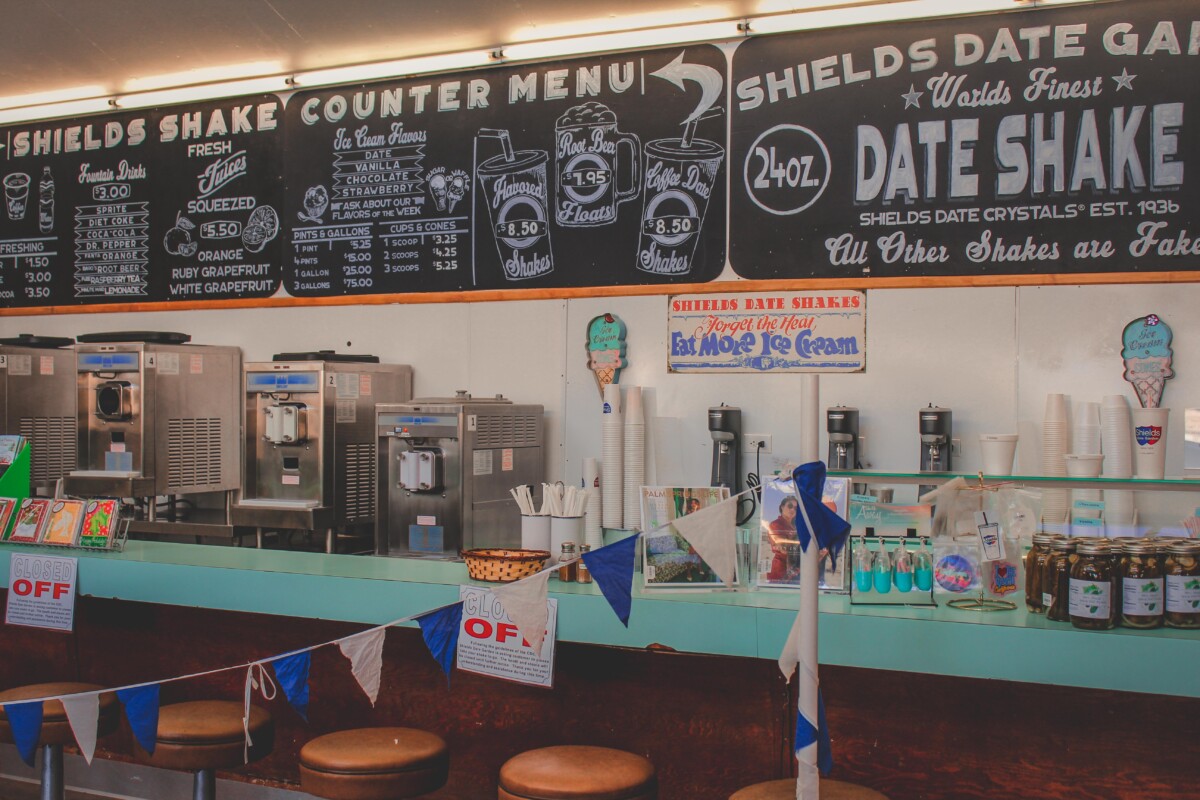 one of the most well-known restaurants in Indio is Shields Date Garden