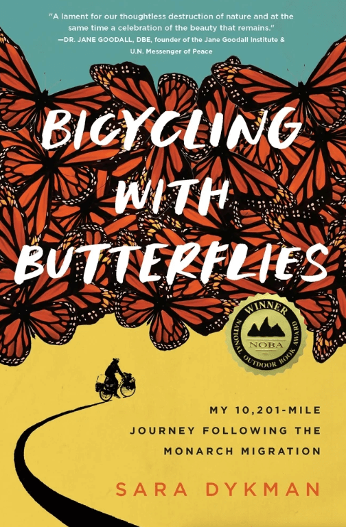 Bicycling With Butterflies, three countries by bicycle by Sara Dykman, book cover