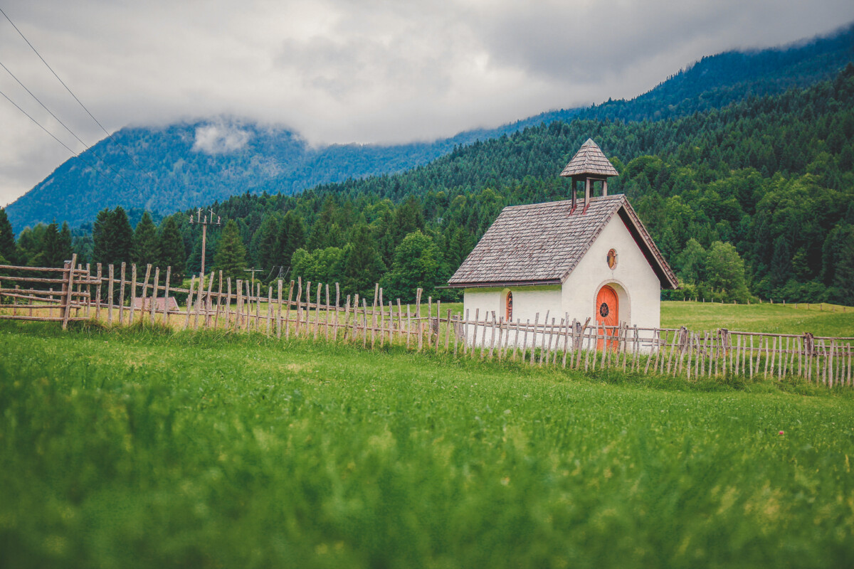cottagecore houses: chapel in a meadow
