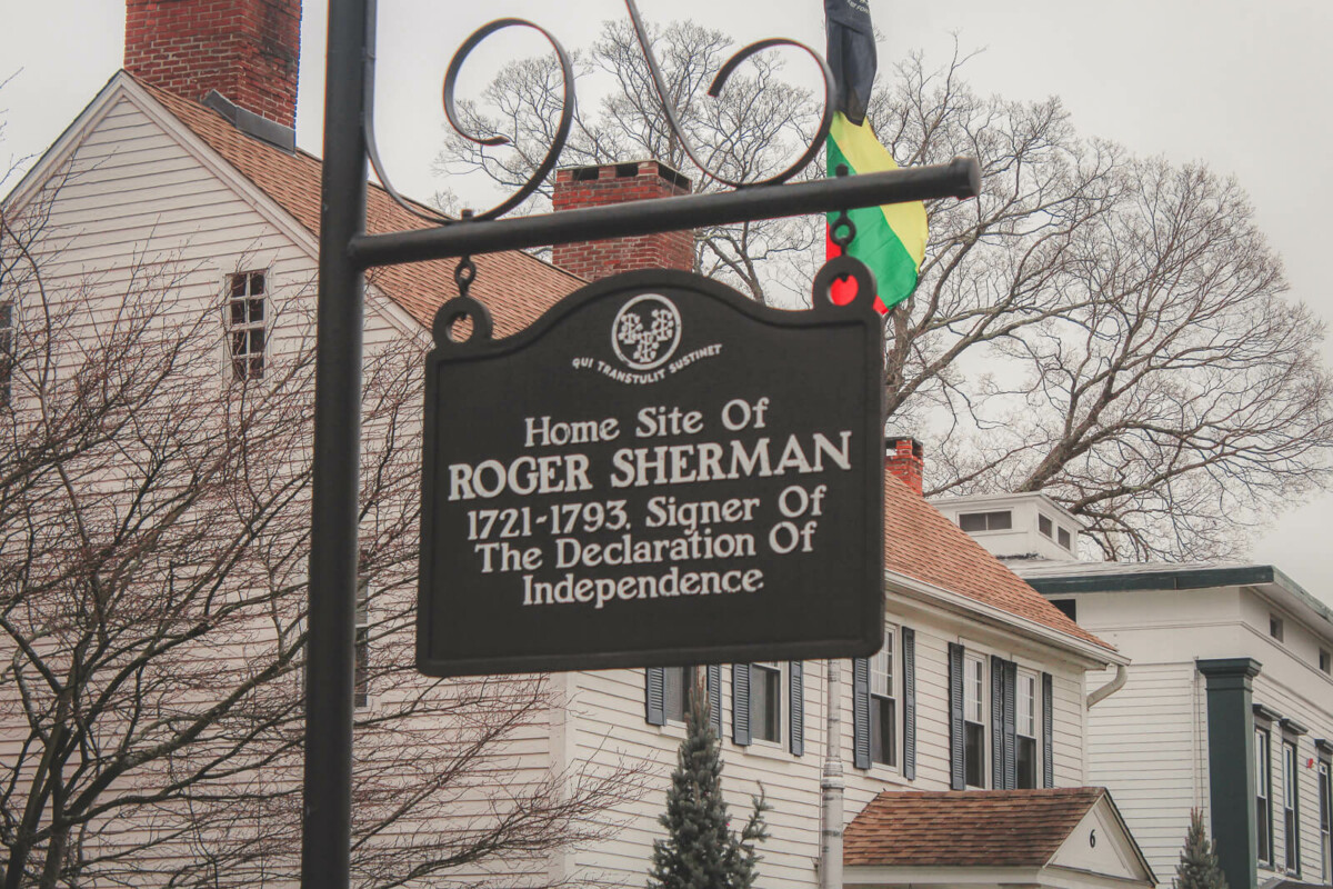 Home site of Roger Sherman in New Milford, CT