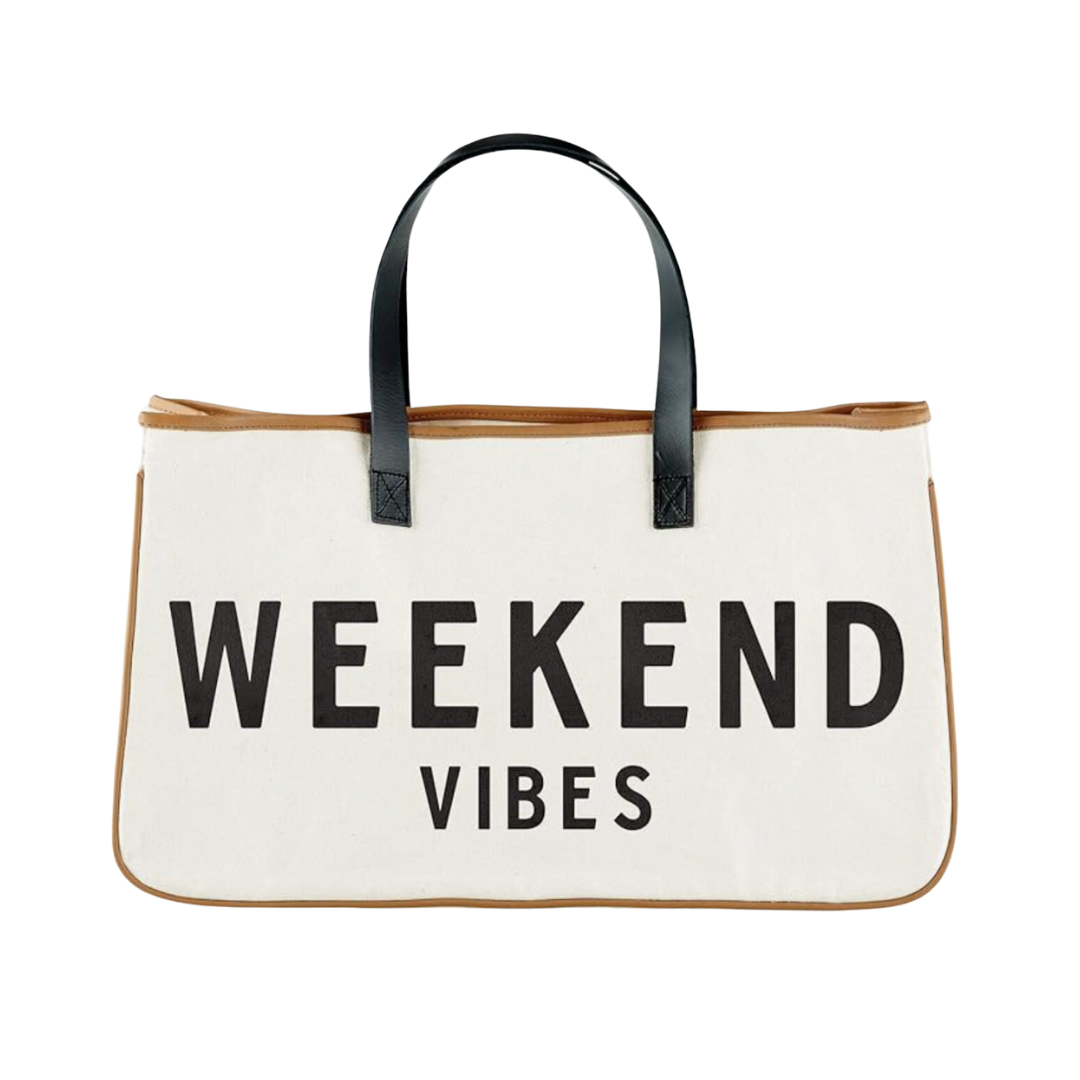 this weekend vibes bag is one of the most unique travel gifts for her