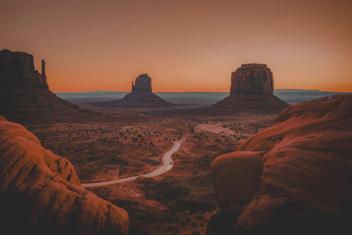 sunset photo of Utah, one of the best states in the US for a road trip