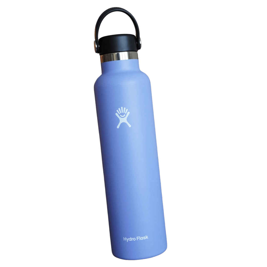 reusable water bottle on travel essentials list