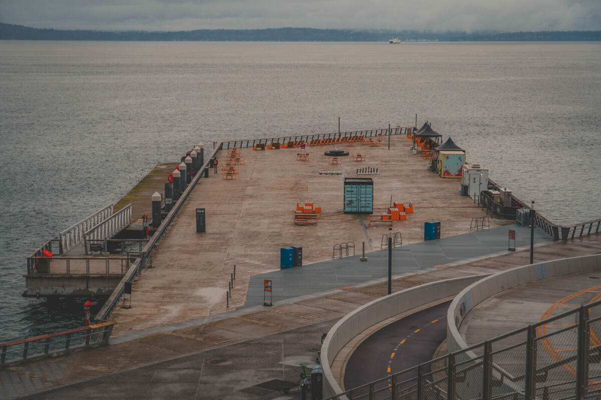 Seattle Waterfront, pier with views of the Puget Sound